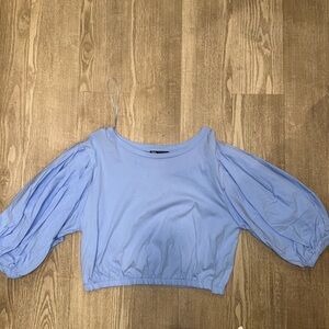 Zara Light Blue Crop Top